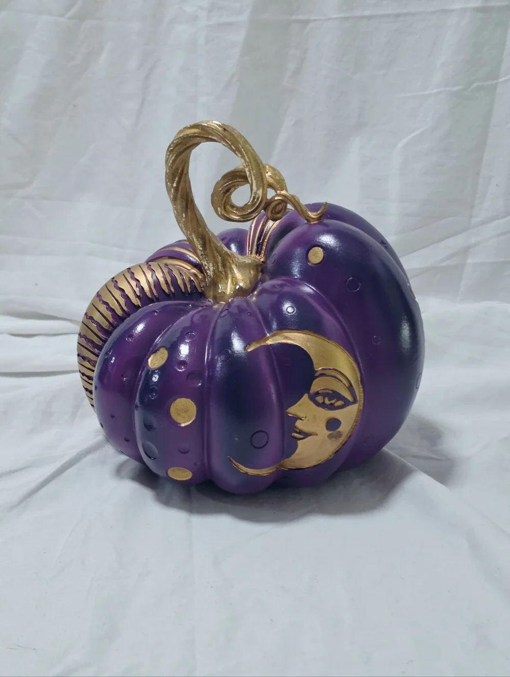 Celestial Moon Ceramic Halloween Pumpkin